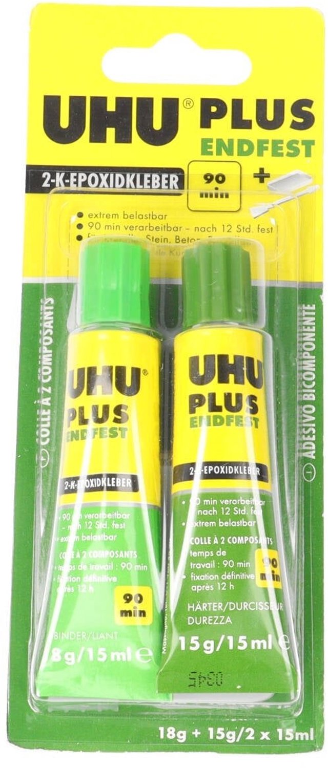 UHU Plus Transparant 30 ml Epoxylijm – Binder en Harder