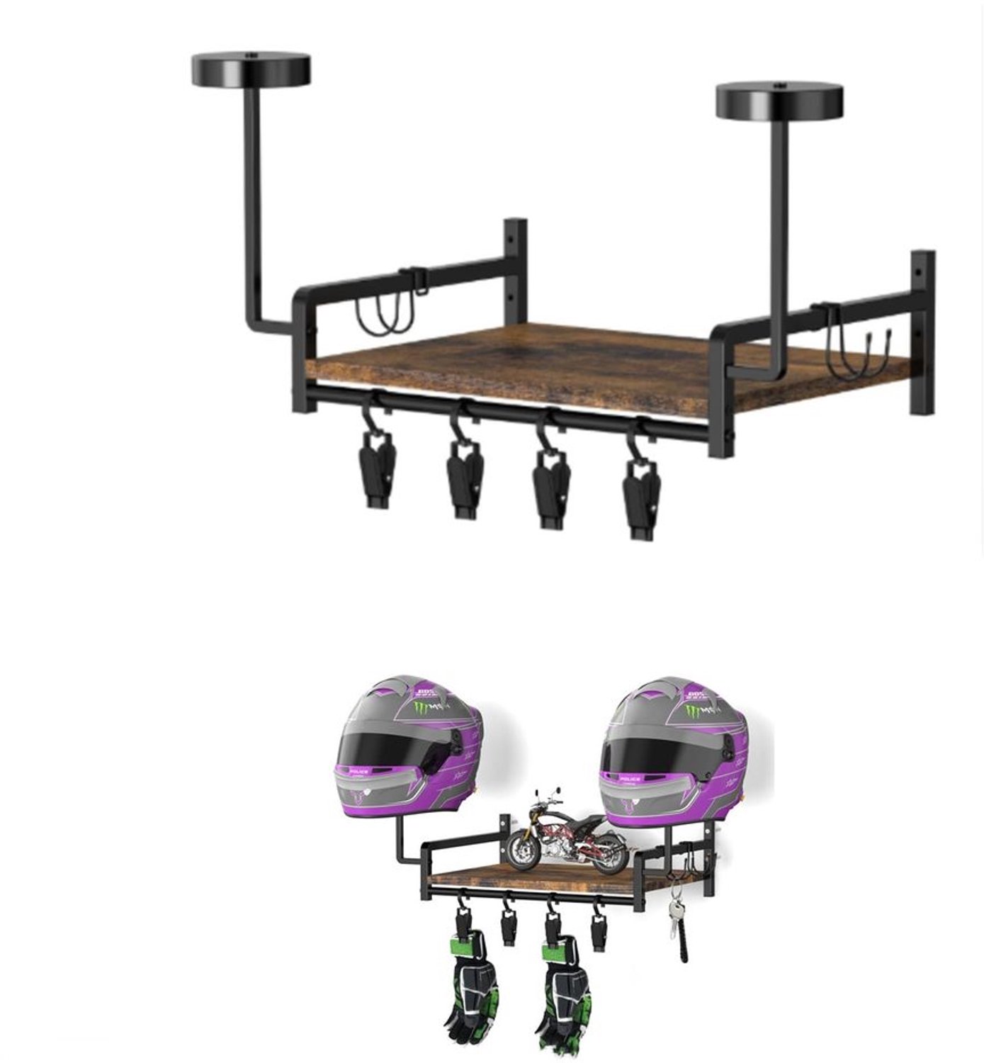 Wandhouder voor Motorhelm en Accessoires