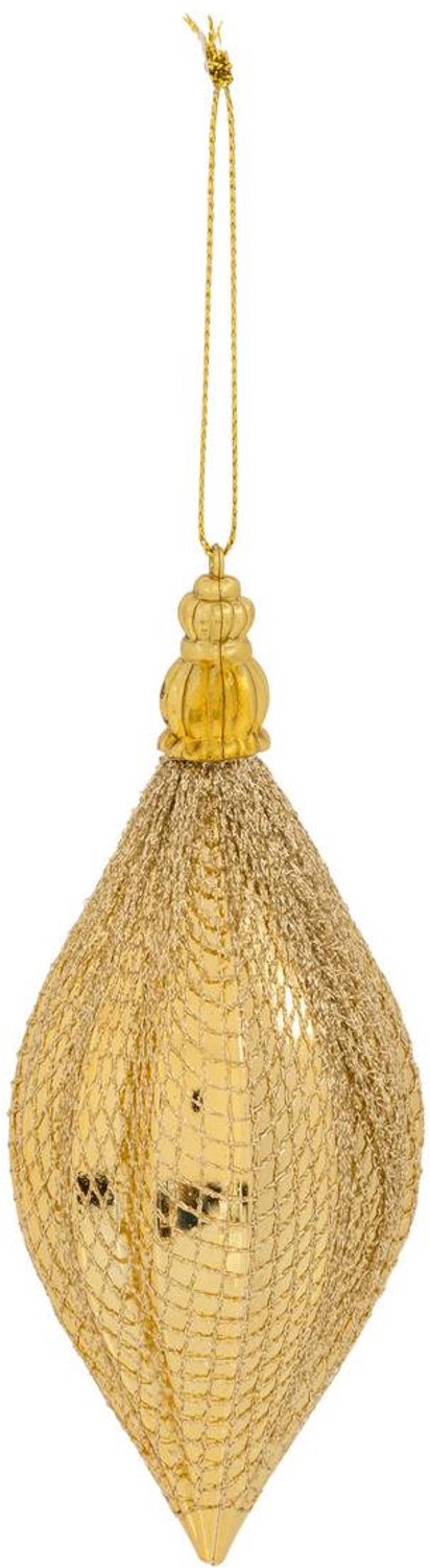 Feeric lights & Christmas Kerstbal van kunststof met metaalglans, 15 cm Doré
