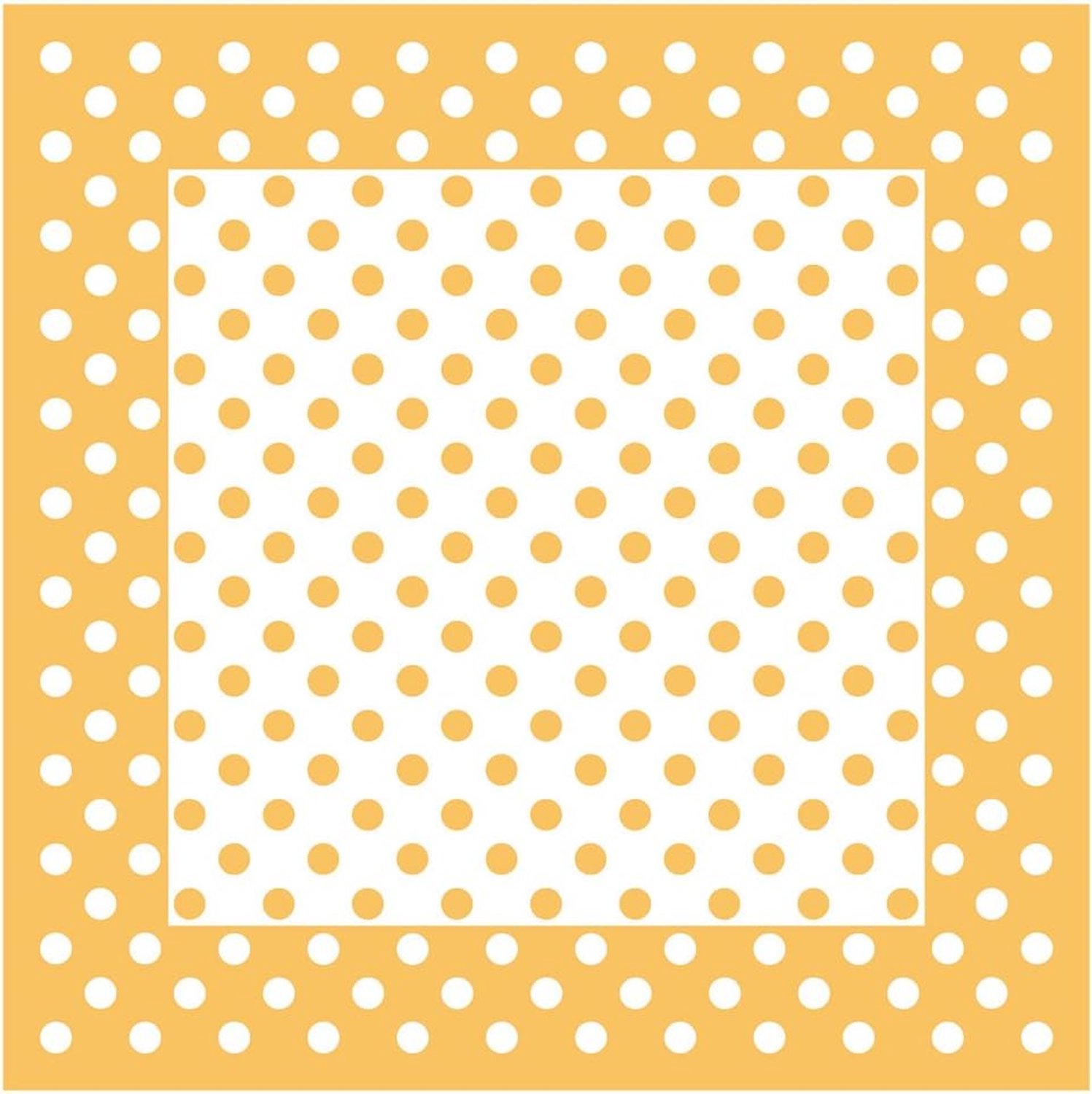 Zijde Velours Sjaal Polka Dot - Wit/Oranje - 50x50 cm