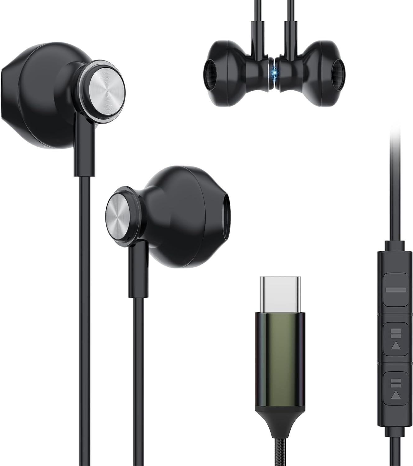 Hoofdtelefoon met Kabel - Zwart - In-ear Headset met Microfoon - Geschikt voor Mobiele Apparaten