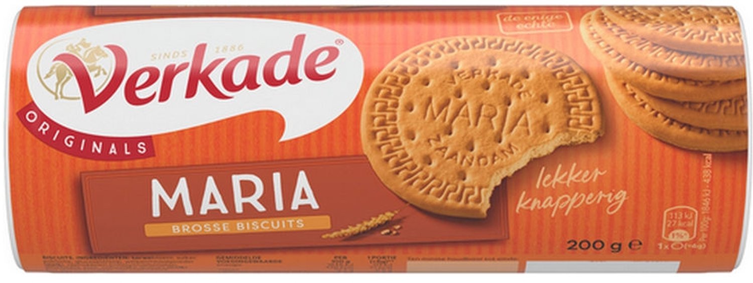 Verkade | Maria Biscuit | 3 x 200 gram | Omdoos 8x