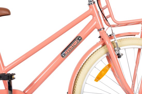 Aventuri Urban Aluminium Meisjesfiets 26 Inch - Kinderfiets voor 10 tot 14 jaar - Met standaard - Zalmroze — afbeelding 4