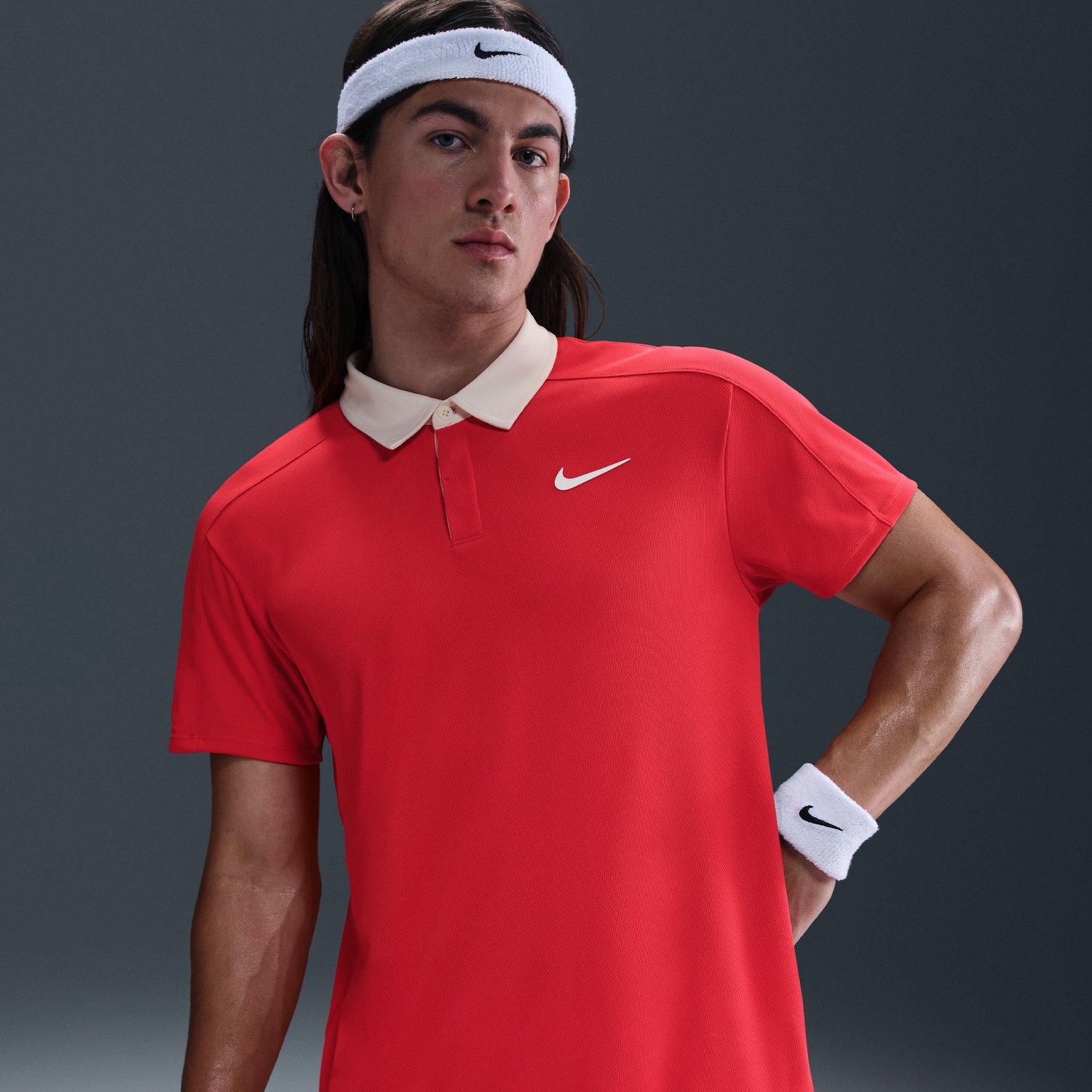 NikeCourt Dri-FIT ADV Slam Heren Polo Rood