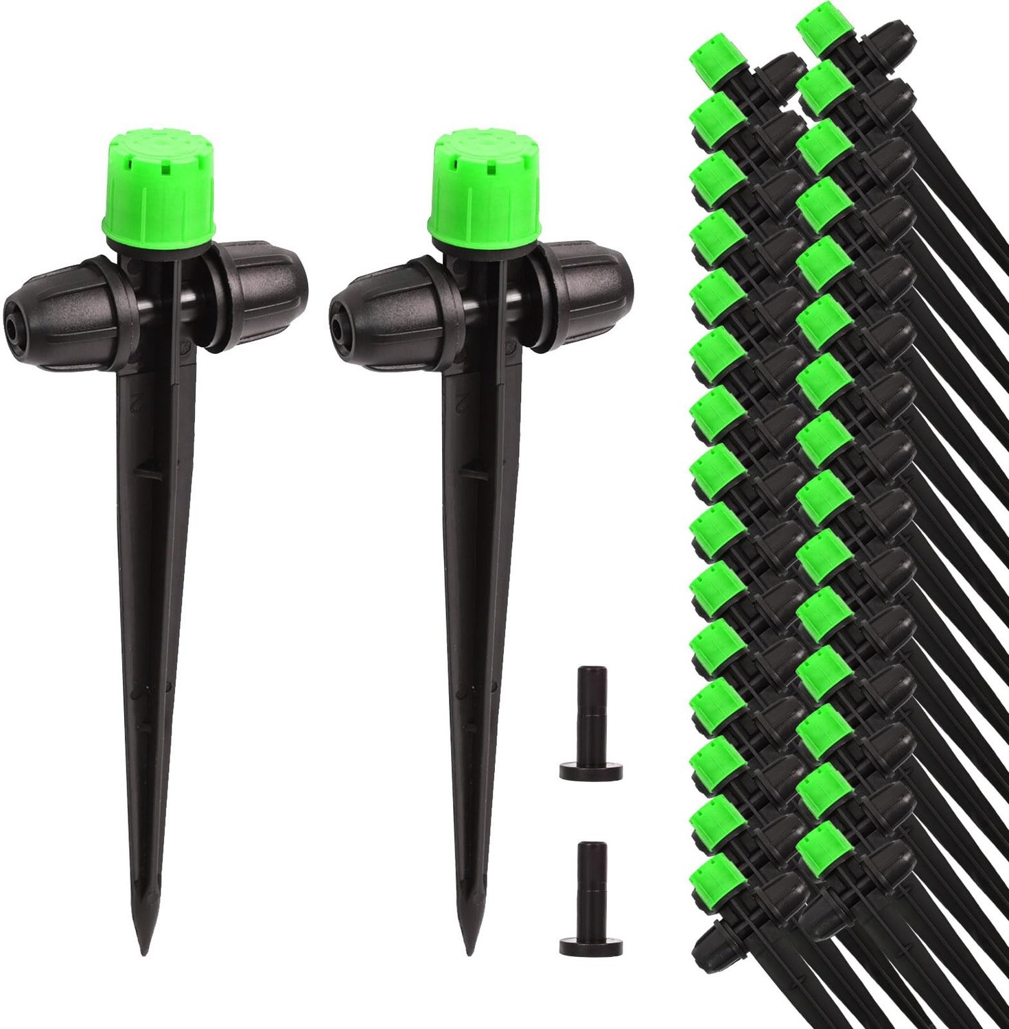 28 Pcs Verstelbare Drip Sprinklers voor Irrigatie (Groen)