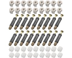 Meubelverbinders Set van 50 - Excentrische Nokken - Bevestigingspluggen - Voorgezette Moeren - M6 x 40 mm - Koolstofstaal met Zinkcoating - Kastverbinders