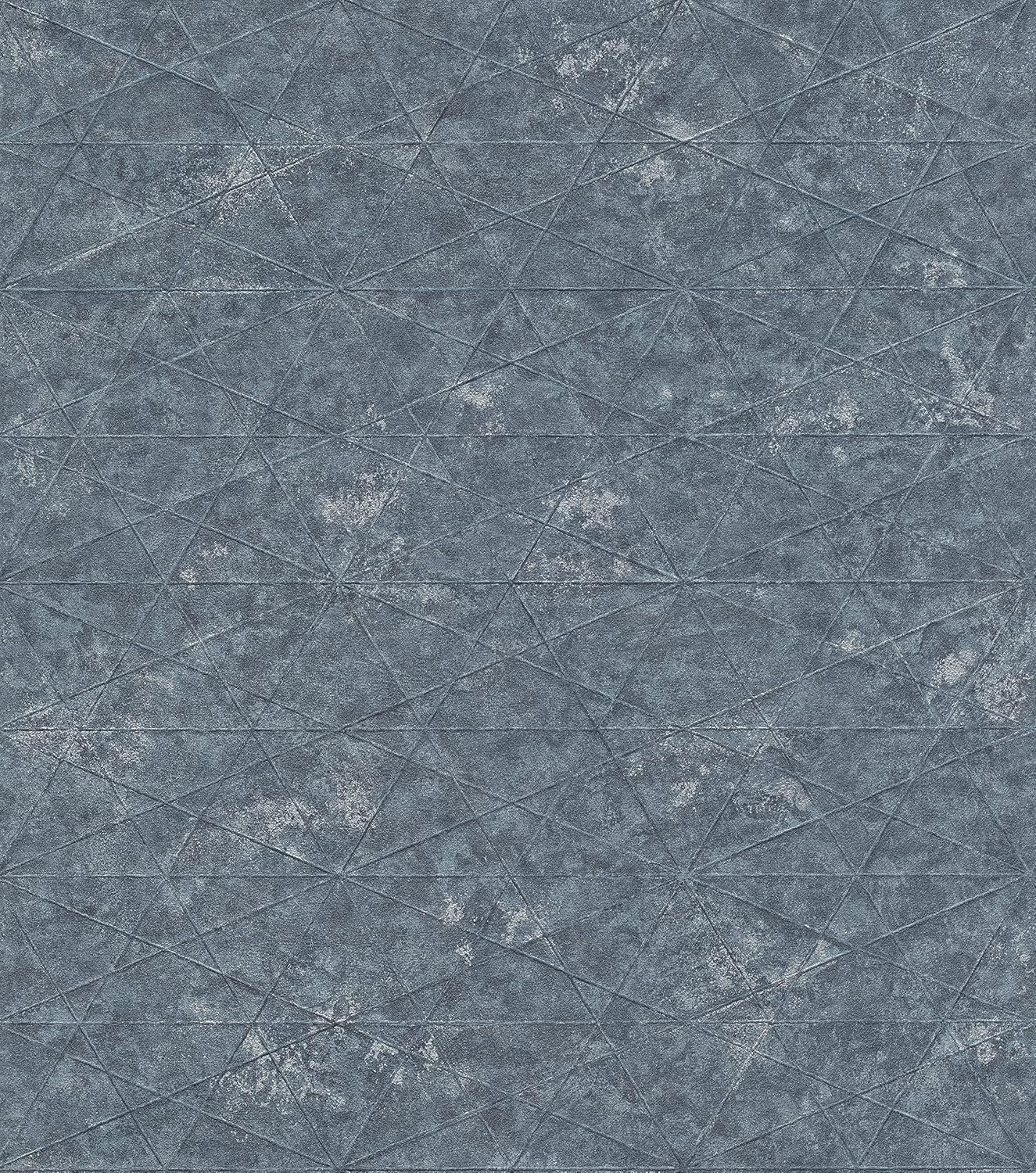 Rasch Vliesbehang Grafisch Blauw 10.05m x 0.53m - 554366