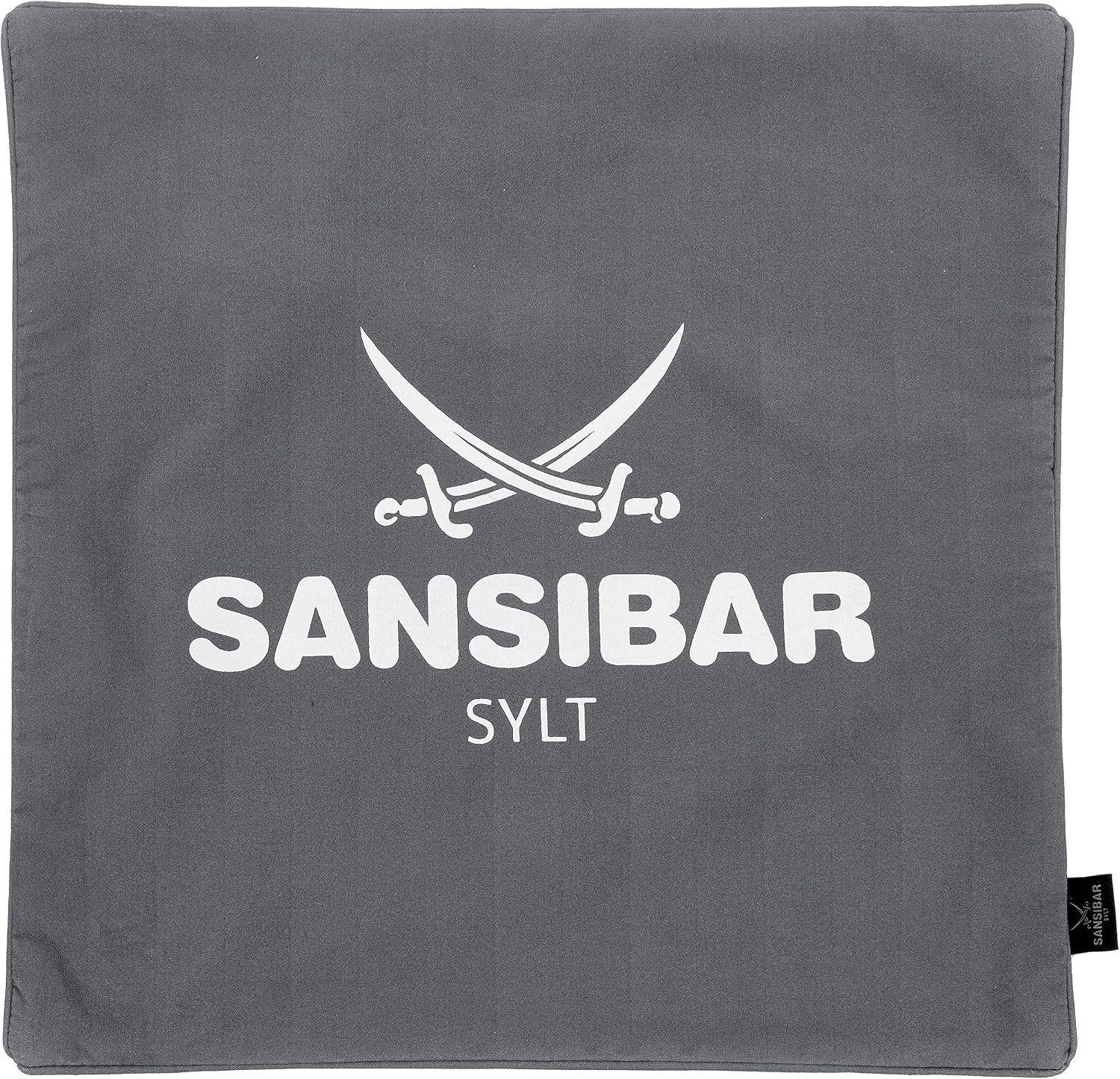 Decoratief Sierkussen 45x45 cm Katoen Antraciet/Wit - Merkloos