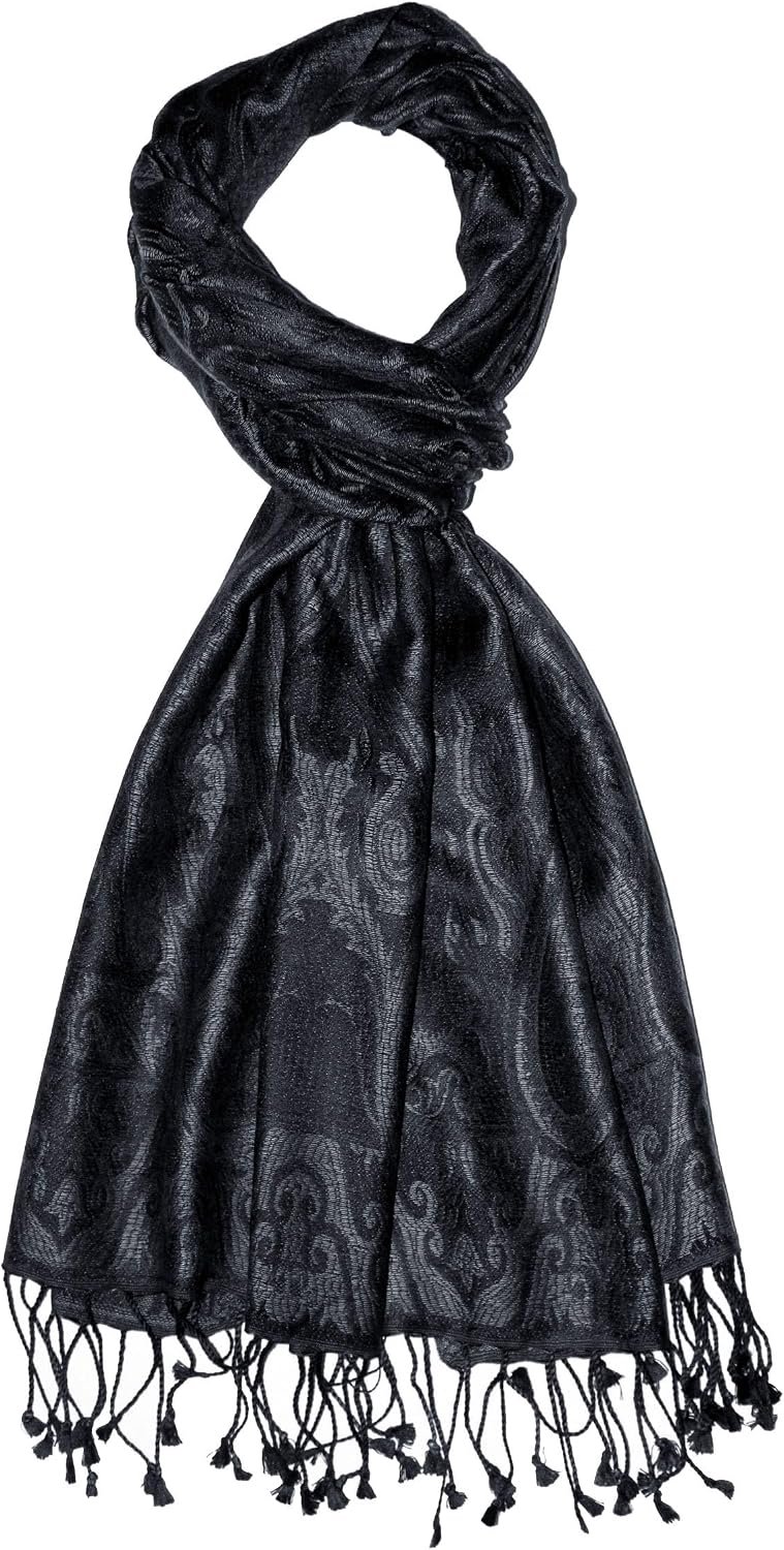Luxe Zijden Sjaal Heren - Jacquard Geweven Paisley Patroon