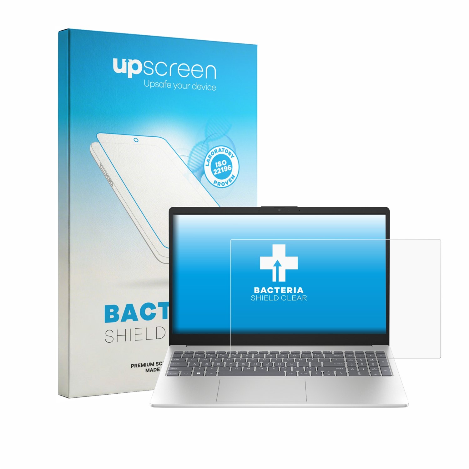 upscreen - Screenprotector voor HP 15-fd1750ngx - Folie Beschermfolie transparant antibacterieel