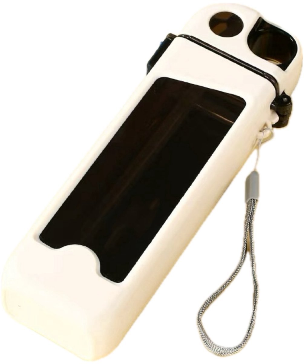 casalora -350ML Drinkflessen - Waterfles met Rietje - sportwaterfles - Lekvrij - Compact - Gemakkelijk op te bergen - Volwassenen - Drinkfles Kinderen - Wit