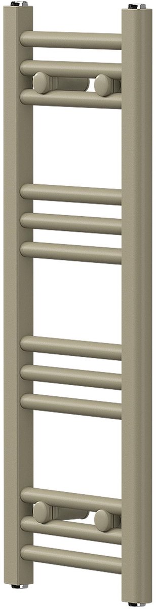 LuxeBath | Handdoekradiator Sahara, recht, met zijaansluiting, 300 x 800 mm, staal, beige, badkamerradiator, handdoekdroger, handdoekhouder voor de badkamer