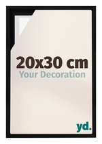 yd, Baklijst 20x30 cm Zwart Mat - Lijst voor Canvasdoek - MDF Lyon