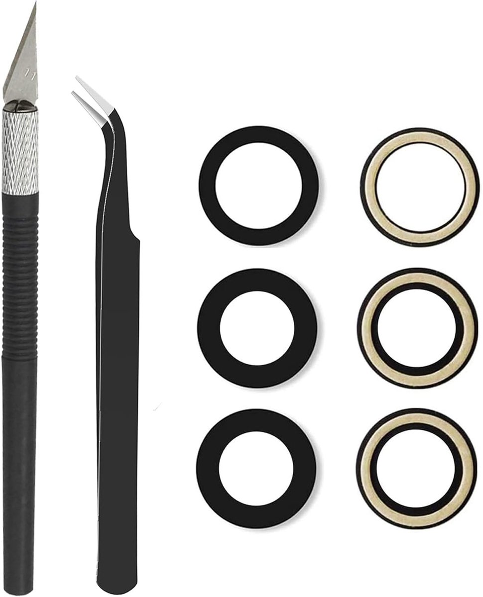 Glas Lens Vervanging voor iPhone 11 Pro Max & 11 Pro | 1 Set, Lijm Vooraf geïnstalleerd, met Reparatie Tool Kit