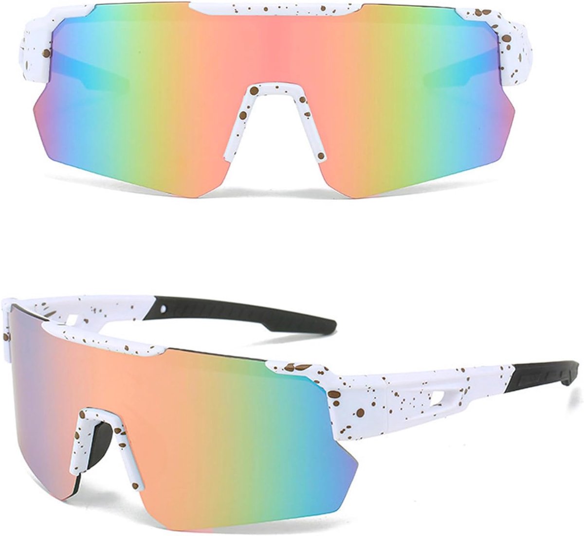 Sportzonnebril voor dames en heren, gepolariseerde zonnebril voor outdooractiviteiten, MTB, racefiets, fietsen, skiën, zonnebril met UV400
