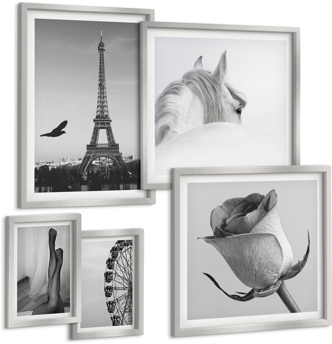 Coloray 5-Delige Schilderij Set - Abstracte Warme Patronen, Elegante Motieven - 20 x 30 cm - Wanddecoratie - Schilderijen Set - Interieur - Interieur Decoratie