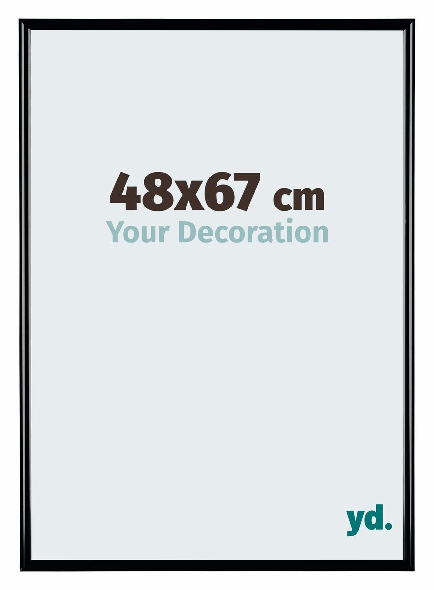 yd. Your Decoration - Fotolijst 48x67 cm - Kunststof - Zwart Hoogglans - Bordeaux