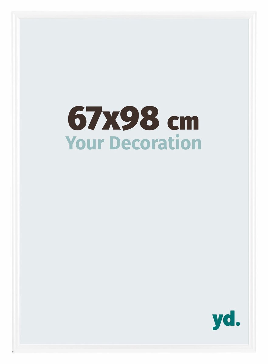 yd. Your Decoration - Fotolijst 67x98 cm - Kunststof - Wit Hoogglans - Bordeaux