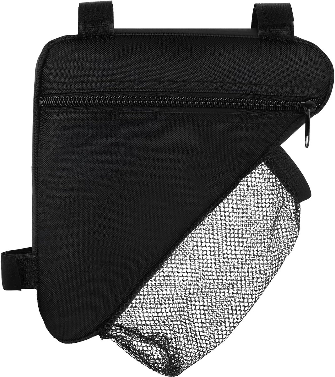 Triangle-fietstas, waterdichte fietstas 20x20x27 cm met netvak voor waterfles, ruime opbergruimte voor telefoon en gereedschap, geschikt voor bikepacking op mountainbikes en racefietsen