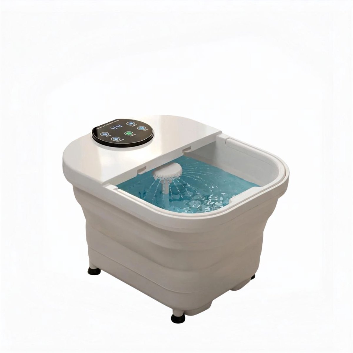 G&G voetbad - Voetspa - Voetenspa - Wellness - Opvouwbaar - 6 rollers - Warm water - Detox - Voetbadzout - Timer - Tot 48° - Wit
