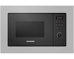 Heinner Inbouw Magnetron 20L – 800W – 1000W Grill – 5 Vermogensstanden – LED Display – Timer – Zilver/Zwart
