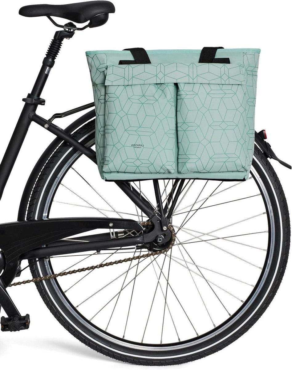 Fietstas Panniers - Bagage Drager - Boodschappen Doen - 2-in-1 Ontwerp - 15 Liter - Mint