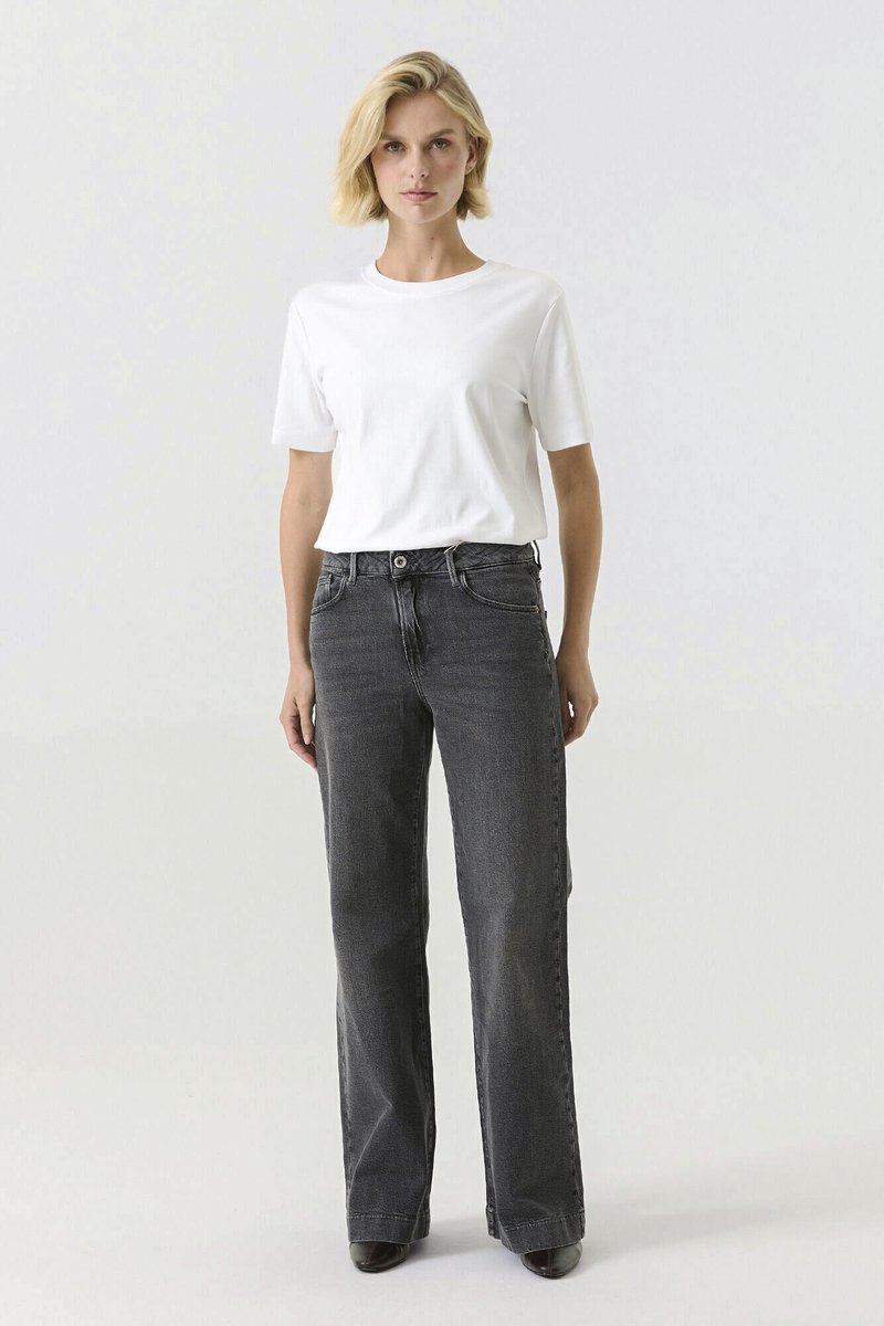 GARCIA Celia Wide Dames Wide Fit Jeans Zwart