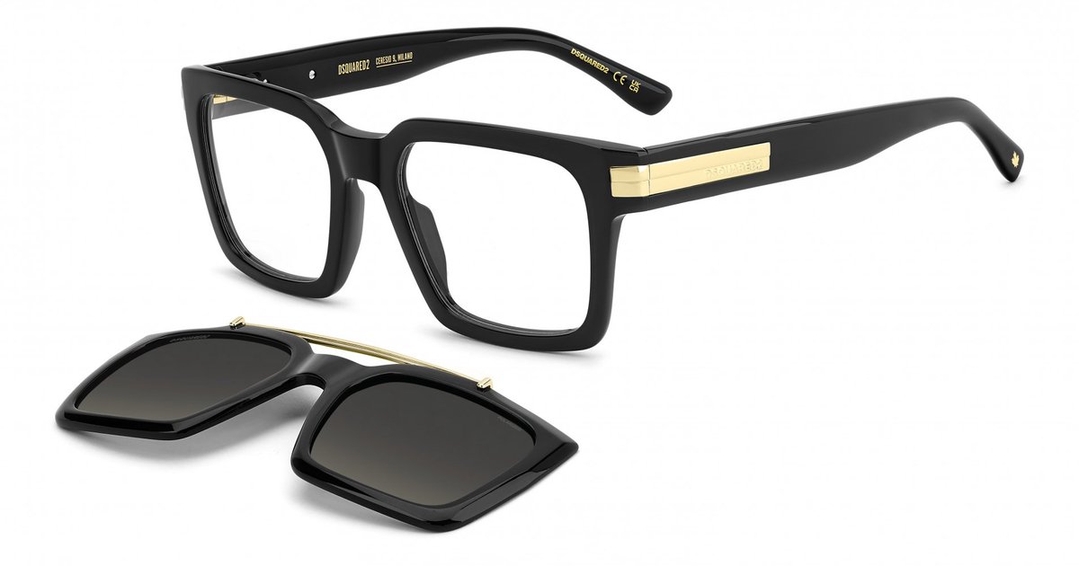 Dsquared2 D2 0220/C Black gold 53/20/137 MAN Brilmonturen
