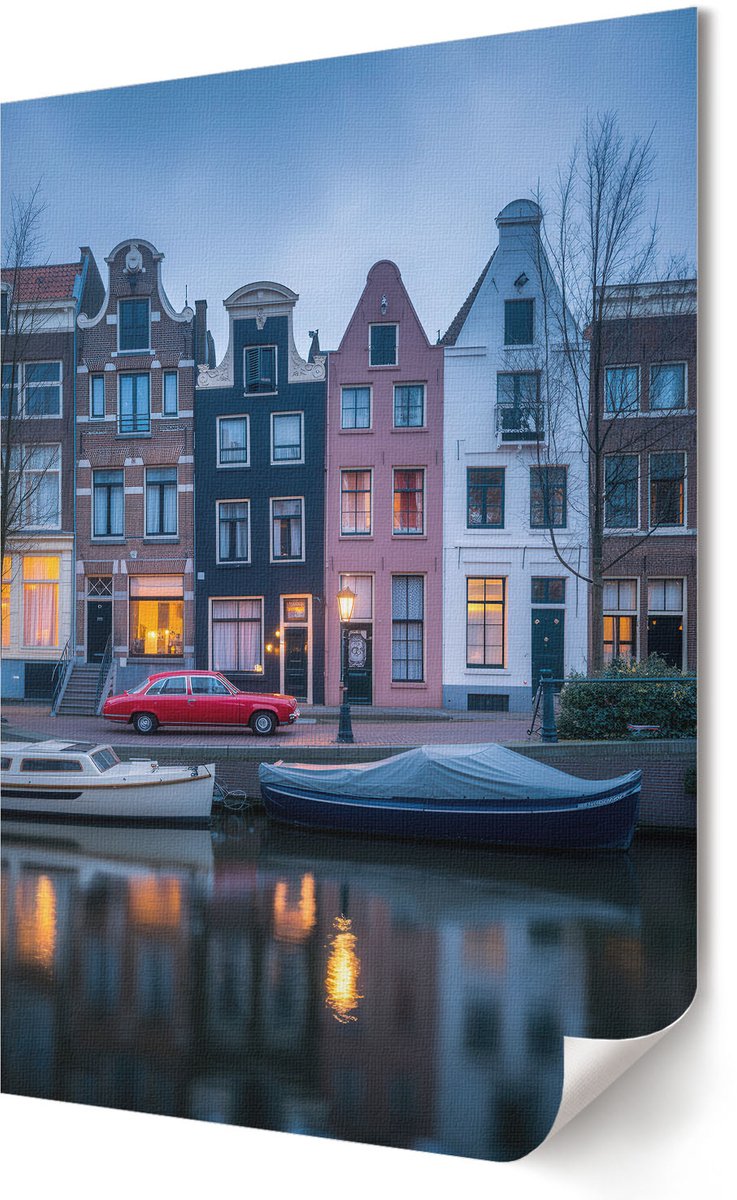 Coloray Polycanvas Wandposter - Bloemige Vrouwelijkheid, Illustratie - A2 - Roze Patroon - Rechthoek - Canvasposter - Woonkamer, Slaapkamer, Kantoor - Boho