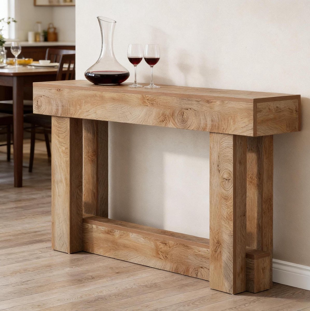 MODFU - Sidetable - Hout - Bruin - 160 X 30 Cm - 85 Cm