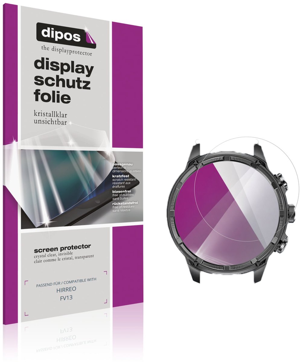 dipos – 6x Beschermfolie geschikt voor HIRREO FV13 | Krasbestendige & heldere Screenprotector Ultra-Thin