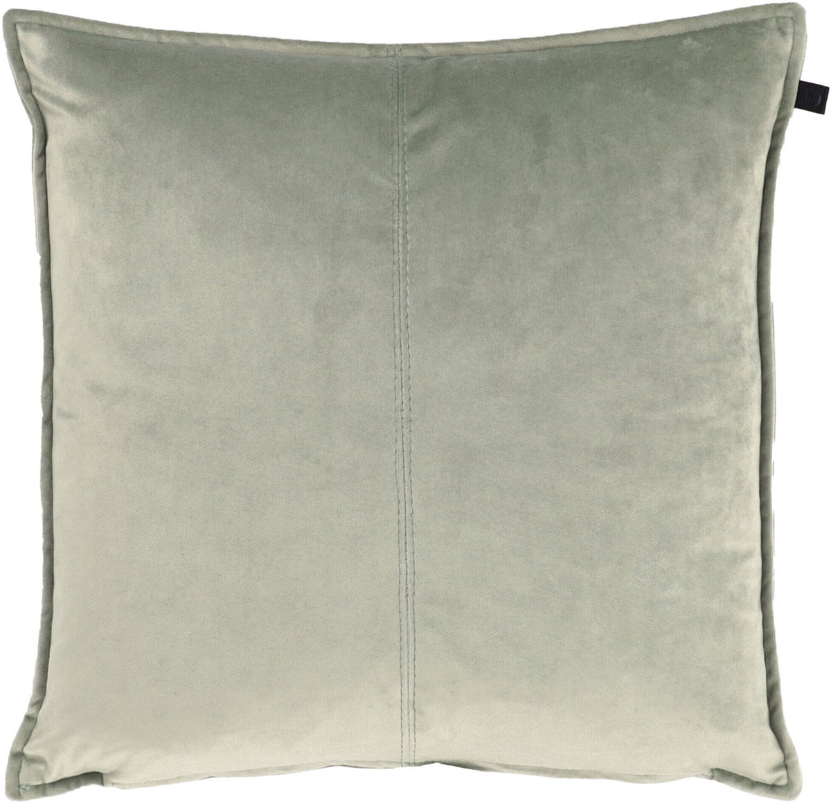 Overseas Middlestitch Kussen - 60 x 60 cm– Velours – Soft Green Groen licht