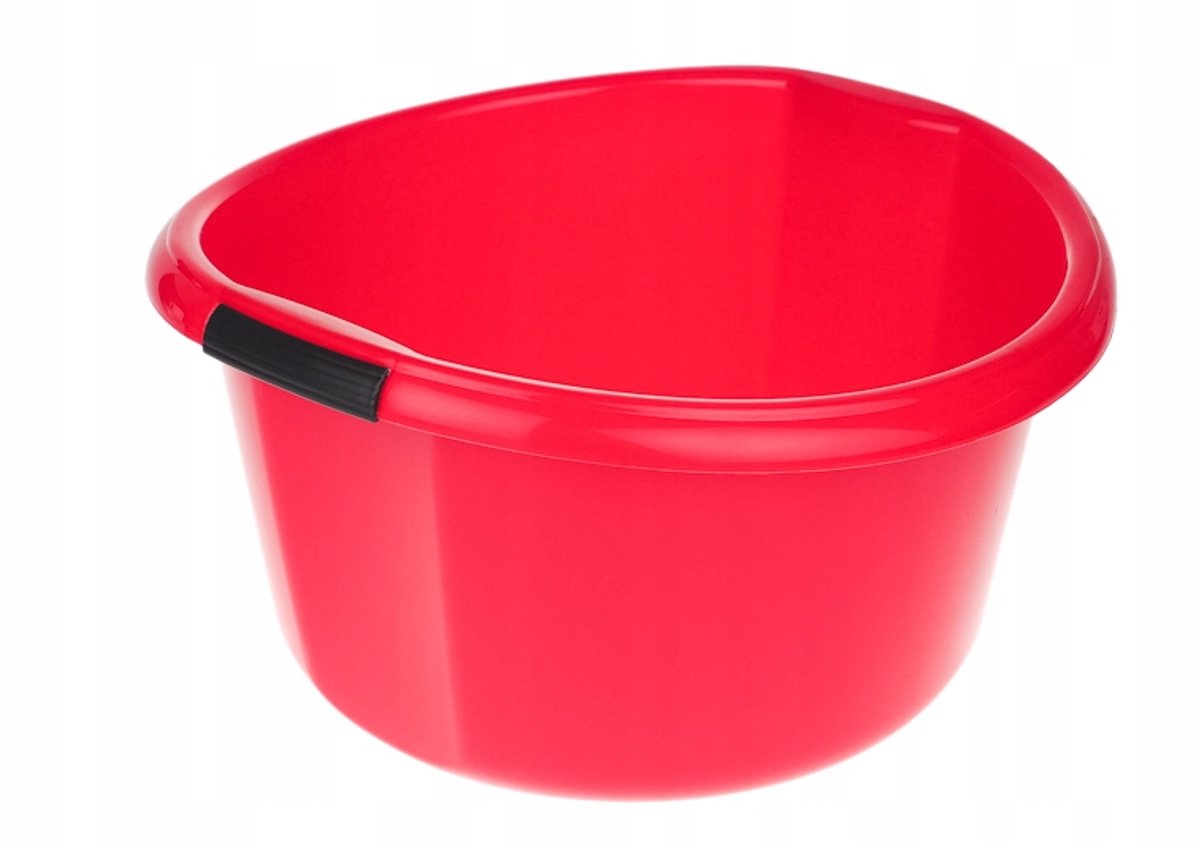 Effen Rood Plastic Mengsel 15L met handwater