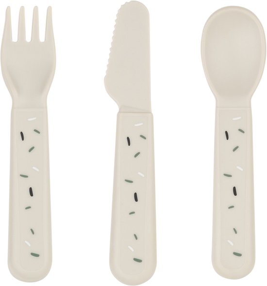 Done By Deer Foodie Cutlery Set Confetti Sand van Done by Deer — afbeelding 5