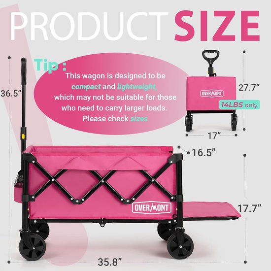 Opvouwbare Wagen - Draagbare Kar - Boodschappen Vervoeren - Extra Grote Capaciteit - 100 Liter - Zwart — afbeelding 2