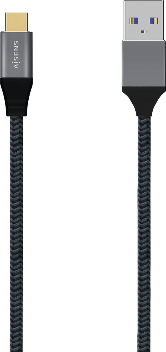 Cable USB 3.1 AISENS A107-0632 USB TIPO-C MACHO USB MACHO 1,5 m GRIS - ShopVlot