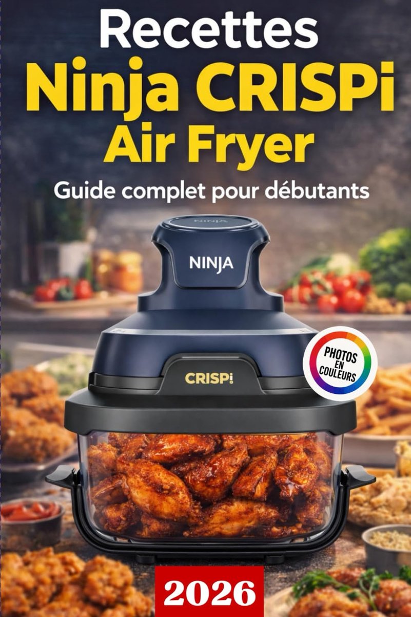 Recettes Ninja CRISPi Air Fryer: Guide complet pour débutants : 134 recettes en couleur, faciles, rapides, délicieuses - ShopVlot