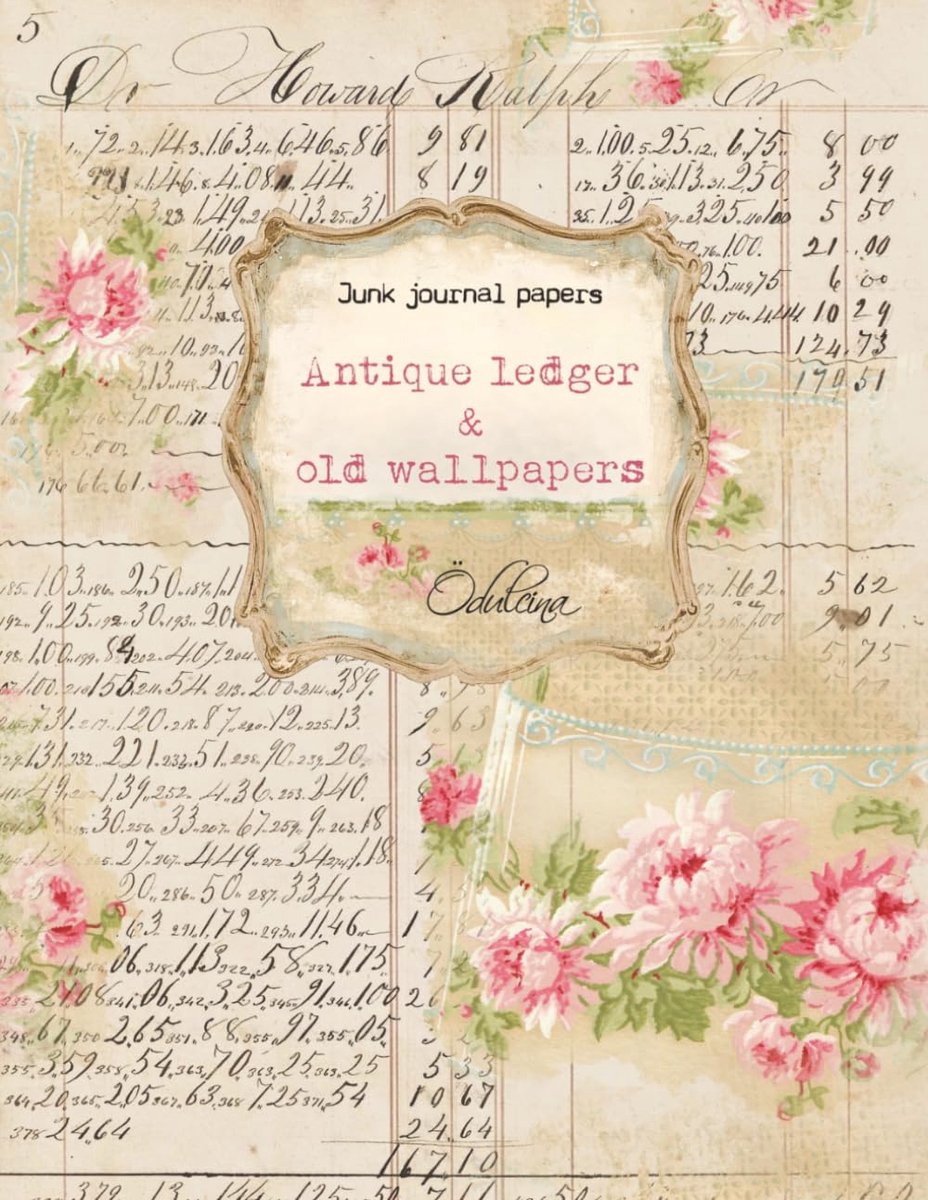 Junk journal papers, antique ledger & old wallpapers - ShopVlot