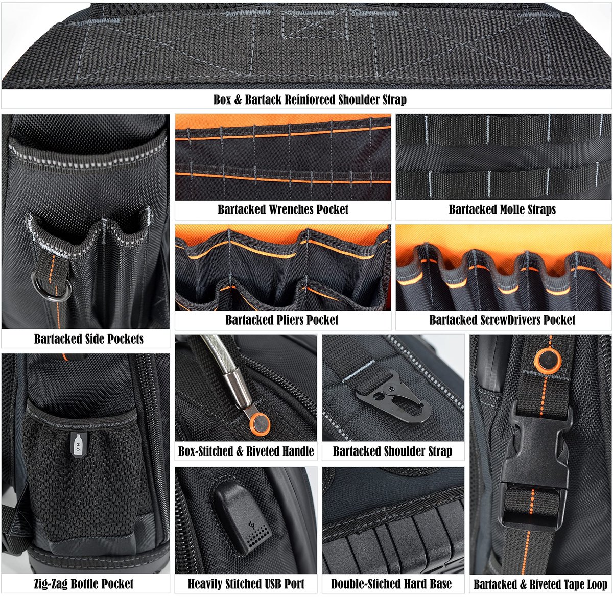 77-Zakken HVAC Tool Bag - Mannen Elektricien Rugzak - ShopVlot