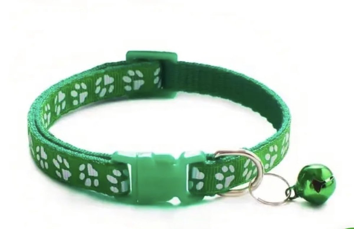 Kattenhalsband verstelbaar 19cm - 32cm - meerdere kleuren - met bel voor veiligheid - ShopVlot