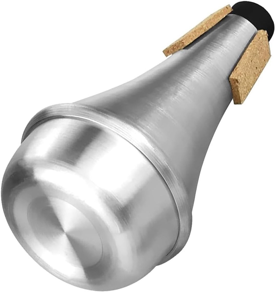 Aluminium Trompet Demper voor Universeel Gebruik - Rechtstreeks Geluidsdempende Accessoire voor Jazz en Klassieke Beginners, Zilver, Ideaal voor Oefeningen