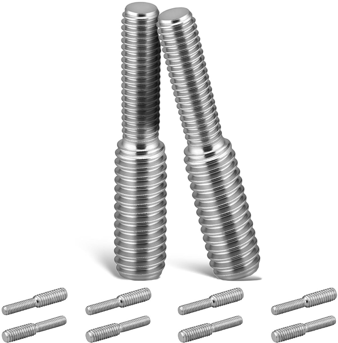 Dubbele Eind Schroefdraadbout M3x10 tot M4x10 mm van Roestvrij Staal 304 - Sterk, Duurzaam en Corrosiebestendig, Perfect voor Diverse Toepassingen