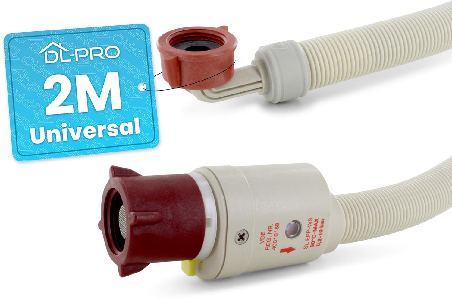 Universele Waterstop Slang 2 m voor Wasmachine en Vaatwasser