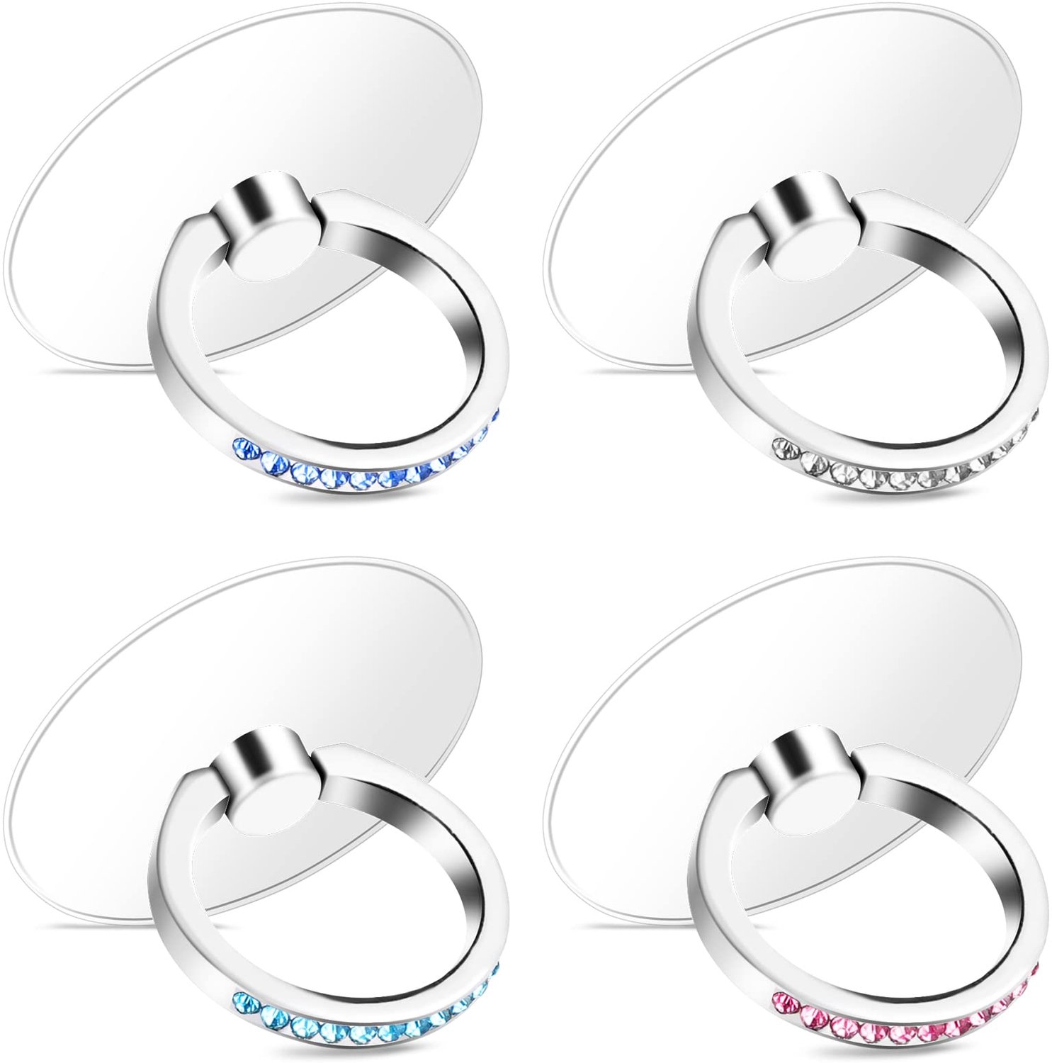 Set van 4 Diamanten Telefoon Ringhouders