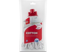 SUPERFIVE Katoenen Mop met Zachte Franjes, 10 Stuks