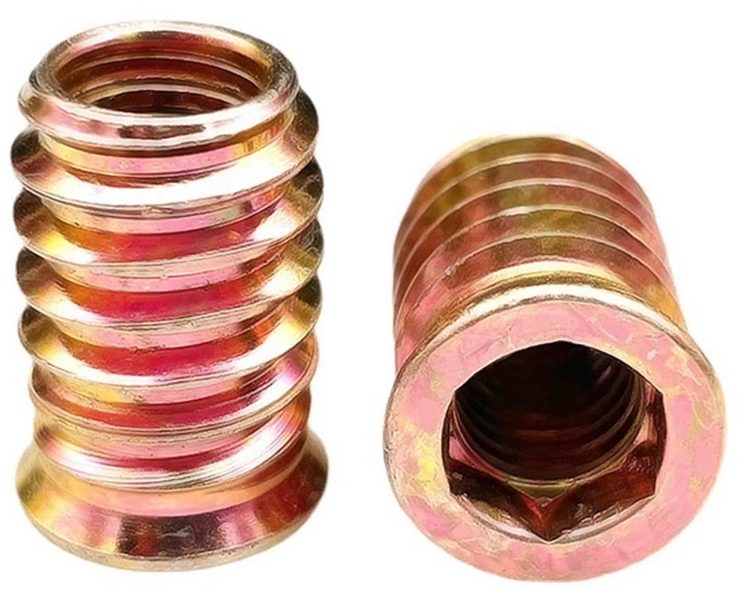 Set van 20 Zeskant Draadinzetstukken M8x15mm Verzinkt