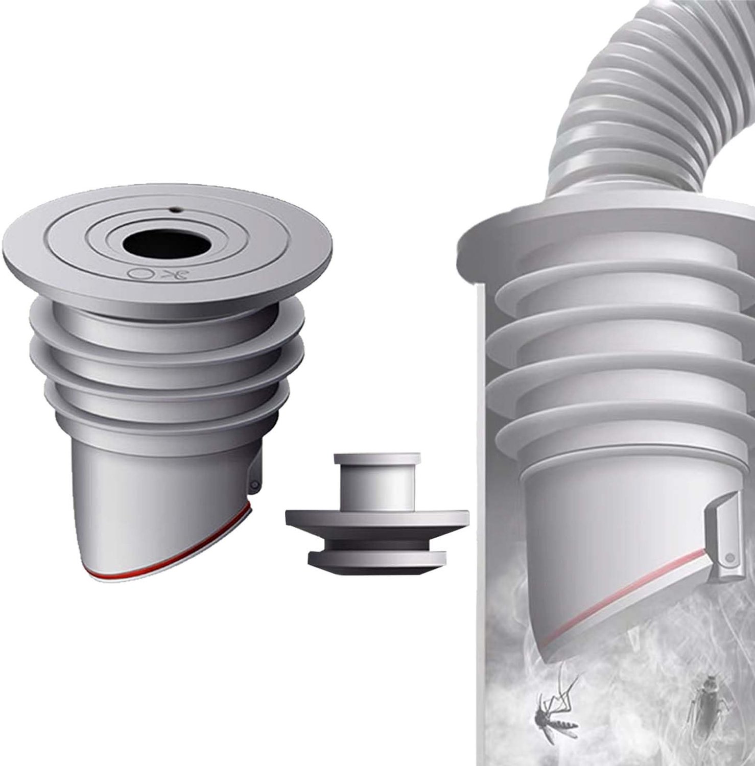 Silicone Afsluitring voor Afvoerbuis 45-50mm
