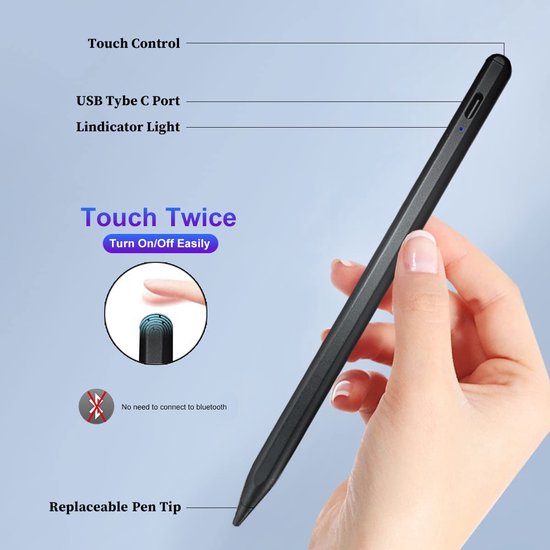 Universele Capacitive Stylus Pen voor Touchscreens — afbeelding 3
