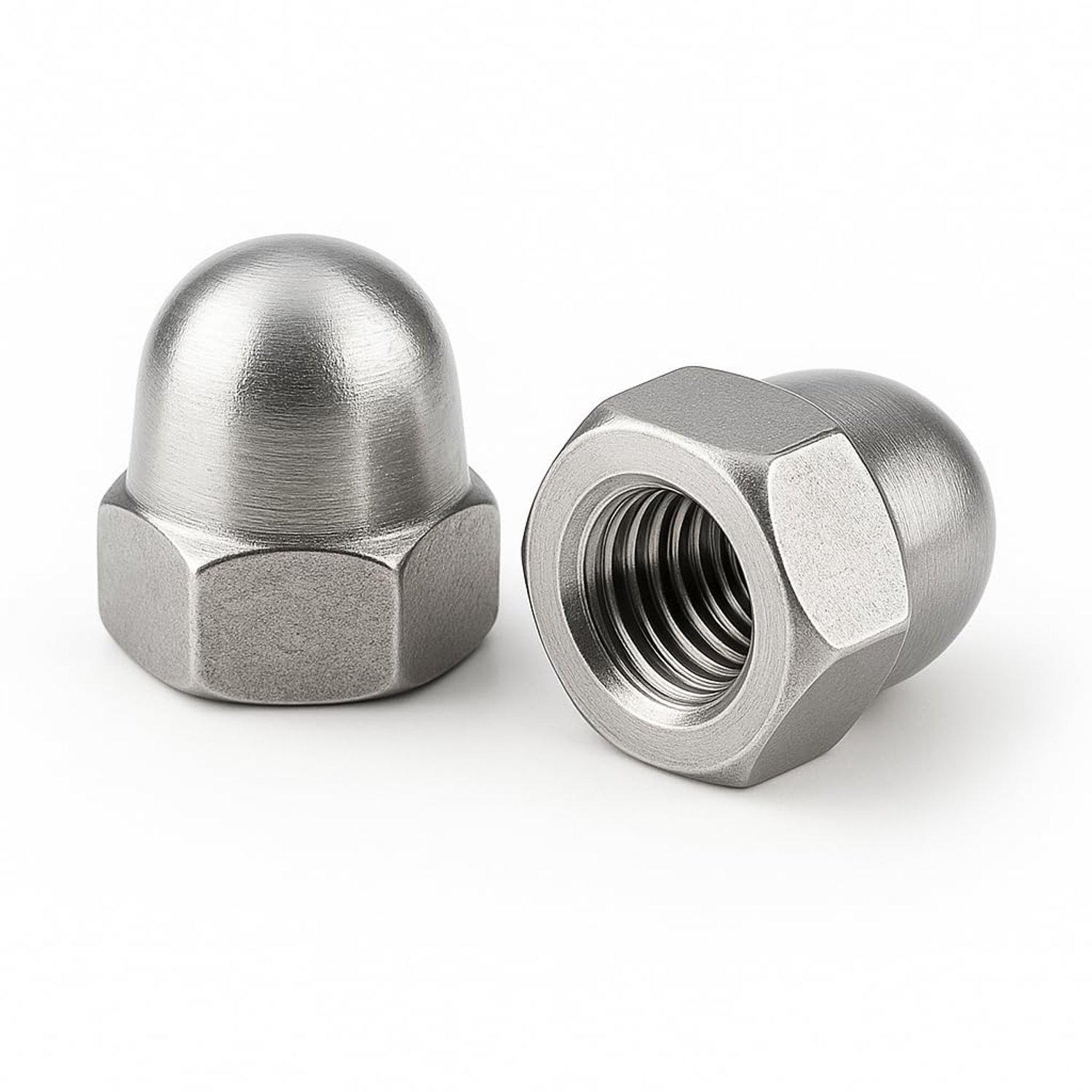 Hoedmoeren RVS M8 DIN 1587 25 Stuks
