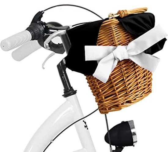 Milord damesfiets met rieten mand - stadsfiets 28 inch, 7 versnellingen, wit frame — afbeelding 5